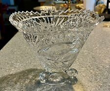 glass large bowl footed for sale  Round Lake