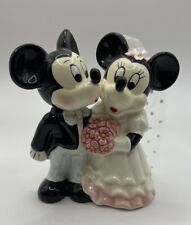 Estatueta de porcelana Disney Minnie e Mickey Mouse noiva e noivo enfeite de bolo, usado comprar usado  Enviando para Brazil