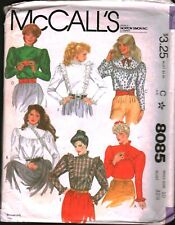 8085 Vintage McCalls SEWING Pattern Misses 1980s Gathered Pullover Blouse OOP 10 for sale  Shipping to South Africa