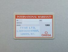OMEGA Garanzia Warranty Booklet Card (Unwritten) - Anni '80 '90 comprar usado  Enviando para Brazil