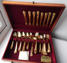 EKCO ETERNA 23CT GOLD PLATED PADUA PATTERN 60 PIECE CUTLERY SET IN BOX for sale  Shipping to South Africa
