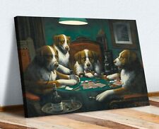 Jogo de pôquer cartas de baralho de cães em tela arte de parede impressão pintura pub em casa Coolidge comprar usado  Enviando para Brazil