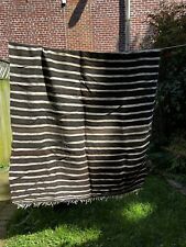 Used, Moroccan Vintage Blanket/rug Handmade 72 X 45 Inches Black/white/orange for sale  Shipping to South Africa