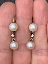 diamond pearl earrings for sale  BRIGHTON
