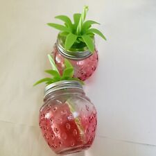 Glass strawberry shaped for sale  HARROW