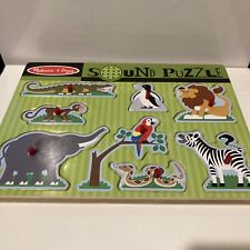 Used, Melissa & Doug Zoo Animals Sound Puzzle Toddler Wooden Jigsaw Puzzle 2+ for sale  Shipping to South Africa