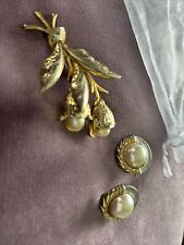 Pearl earring brooch for sale  DONCASTER