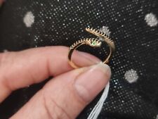 Anel de cobra folheado a ouro, com pedras pretas e verdes, tamanho 6,25 sem marca comprar usado  Enviando para Brazil