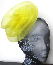 Yellow feather fascinator for sale  Shipping to Ireland