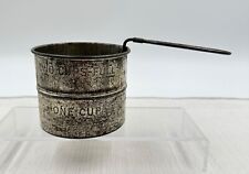 Usado, Peneira de farinha de braço oscilante vintage duas xícaras - cheia uma xícara, metal rústico comprar usado  Enviando para Brazil