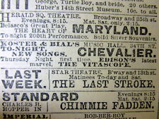 1896 newspaper edison for sale  Oxford