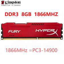 DIMM de memoria RAM de escritorio HyperX FURY DDR3 8 GB 16 GB 32GB 1866 MHz PC3-14900 240 pines , usado segunda mano  Embacar hacia Argentina