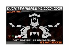 DUCATI PANIGALE V2 2020-2023 plantilla vectorial 1/1 escala real dirección asistida eléctrica pdf formato CDR segunda mano  Embacar hacia Argentina