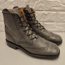 Trickers Grey Leather Brogues Boots Mens Size 7 UK For Luella High Ankle Shoes for sale  Shipping to South Africa