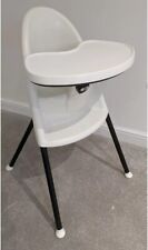 Used, BabyBjörn Baby Folding High Chair in White Feeding Baby Bjorn Removable Tray  for sale  Shipping to South Africa