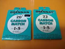 Used, DRENNAN CARBON MATCH BARBED HOOKS TO NYLON for sale  Shipping to South Africa