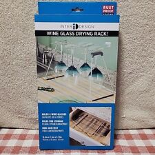 Wine Glass Holder Drying Rack Holds 6 Glasses . Collapsible Inter Design, used for sale  Shipping to South Africa