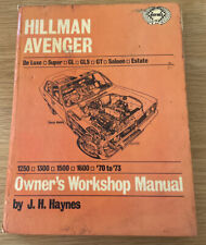 Hillman avenger workshop for sale  EDINBURGH
