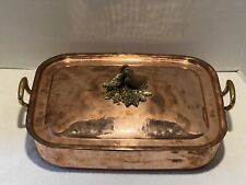 RUFFONI Historia Hammered Copper Rectangular Roasting Pan Lovebirds Finiel. for sale  Shipping to South Africa