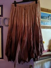 Eastern Romance Ombre Handkerchief Hem Sequin Gypsy Peasant Lined Skirt OS Boho for sale  Shipping to South Africa