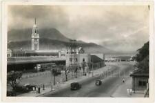 1937 HONG KONG KOWLOON RAILWAY & BUS STATION STREET FOTO ORIGINAL DO ÁLBUM, usado comprar usado  Enviando para Brazil