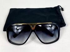 Usado, Óculos de sol quadrado masculino Louis Vuitton Z0350W Evidence tom preto/dourado comprar usado  Enviando para Brazil
