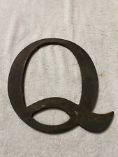 Cast Iron Industrial LETTER “Q” Sign Rustic Iron Look 10 Inches tall Rough Look., used for sale  Shipping to South Africa