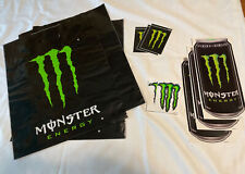 Monster Energy Drink SWAG BAG (3) com decalques (3), adesivos pequenos (3) e GG (3) comprar usado  Enviando para Brazil