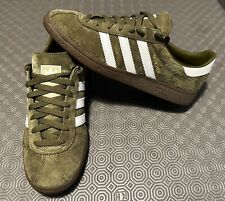 Sapatilhas casuais de futebol Adidas Munchen UK8 EU42 verde marrom estado perfeito comprar usado  Enviando para Brazil