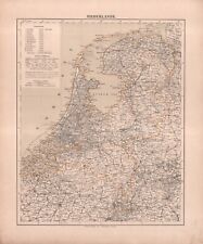Królestwo Niderlandów Holandia. Stara mapa Głogów 1878 r. Autentyk na sprzedaż  PL