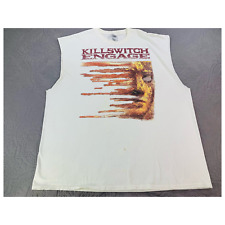 Camiseta regata Killswitch Engage sem mangas aniversário de 10 anos rosto grande branca, usado comprar usado  Enviando para Brazil