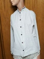 Used, sz 34 vtg 60s 70s Top Boho dots high neck polyester stretch knit secretary xs-s for sale  Parkston