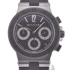 Relógio masculino automático BVLGARI Diagono DG37SCCH cronógrafo mostrador preto Q#130085, usado comprar usado  Enviando para Brazil