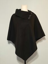 Capa poncho preta feita na Itália gola alta dobrada tamanho único comprar usado  Enviando para Brazil