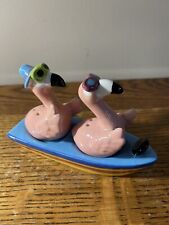 🦩Cracker Barrel Flamingo Boating Salt & Pepper Shaker Set 🦩 for sale  Shipping to South Africa