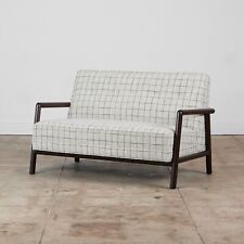 mid century grey wool sofa for sale  Los Angeles