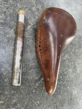 Vintage CLC LYON Leather Saddle / Ideale Brooks Randonneuse Singer Herse comprar usado  Enviando para Brazil