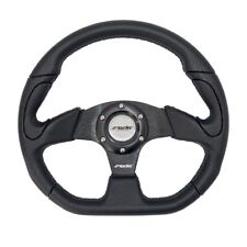 Usado, Simoni Racing Volante Universale X2 Polypelle in Ecopelle Nera Liscia da 330 mm comprar usado  Enviando para Brazil