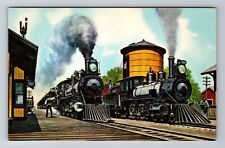 Replica Painting "When Steam was King", Train, Transportation Vintage Postcard for sale  Shipping to South Africa