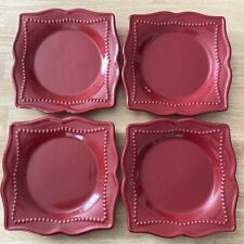 Princess House conjunto de 4 pratos de salada Pavillion Berry vermelho 8” excelente estado comprar usado  Enviando para Brazil