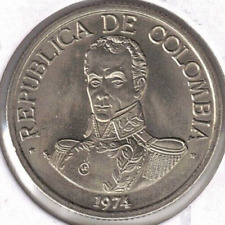 Moneda de 1 Peso Simón Bolívar 1974 Colombia Brillante Sin Circular segunda mano  Embacar hacia Argentina