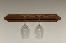 Vintage Hand Crafted Wood Wine Glass Holder Rack Wall Mounted Wall Decor, used for sale  Shipping to South Africa