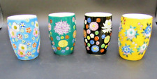 Used, Set Of 4 Hand Painted Floral Tea Coffee Cups Japanese CMI Chadwick MCM Vintage for sale  Shipping to South Africa