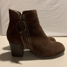 Used, Skechers Boots Womens 6 Ankle Booties Heels Brown leather [E2] for sale  Shipping to South Africa