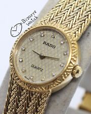 Reloj RADO 133.5301.2 vintage chapado en oro con marcadores de diamantes para dama segunda mano  Embacar hacia Argentina