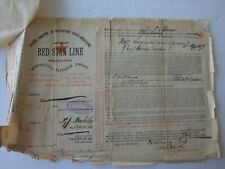 1887 SS Pennsylvania Red Star Line Custom House Port Philadelphia Ship Document comprar usado  Enviando para Brazil