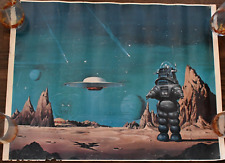 Używany, Vintage Oryginalny plakat Forbidden Planet Robby The Robot 1978, 23" X 18" na sprzedaż  Wysyłka do Poland