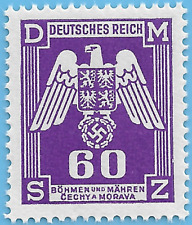 Alemanha Segunda Guerra Mundial Alemanha 1943 B&M Swastika Eagle Selo Oficial 60 MNH WW2 Era comprar usado  Enviando para Brazil