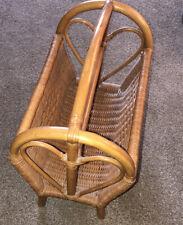 Vintage newspaper / Magazine rack - wicker Style Heart Shaped Ends for sale  ST. HELENS