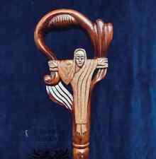 Arte Divino Artesanal Cristo Crucificado Tallado Bastón Símbolo de Elegancia segunda mano  Embacar hacia Mexico